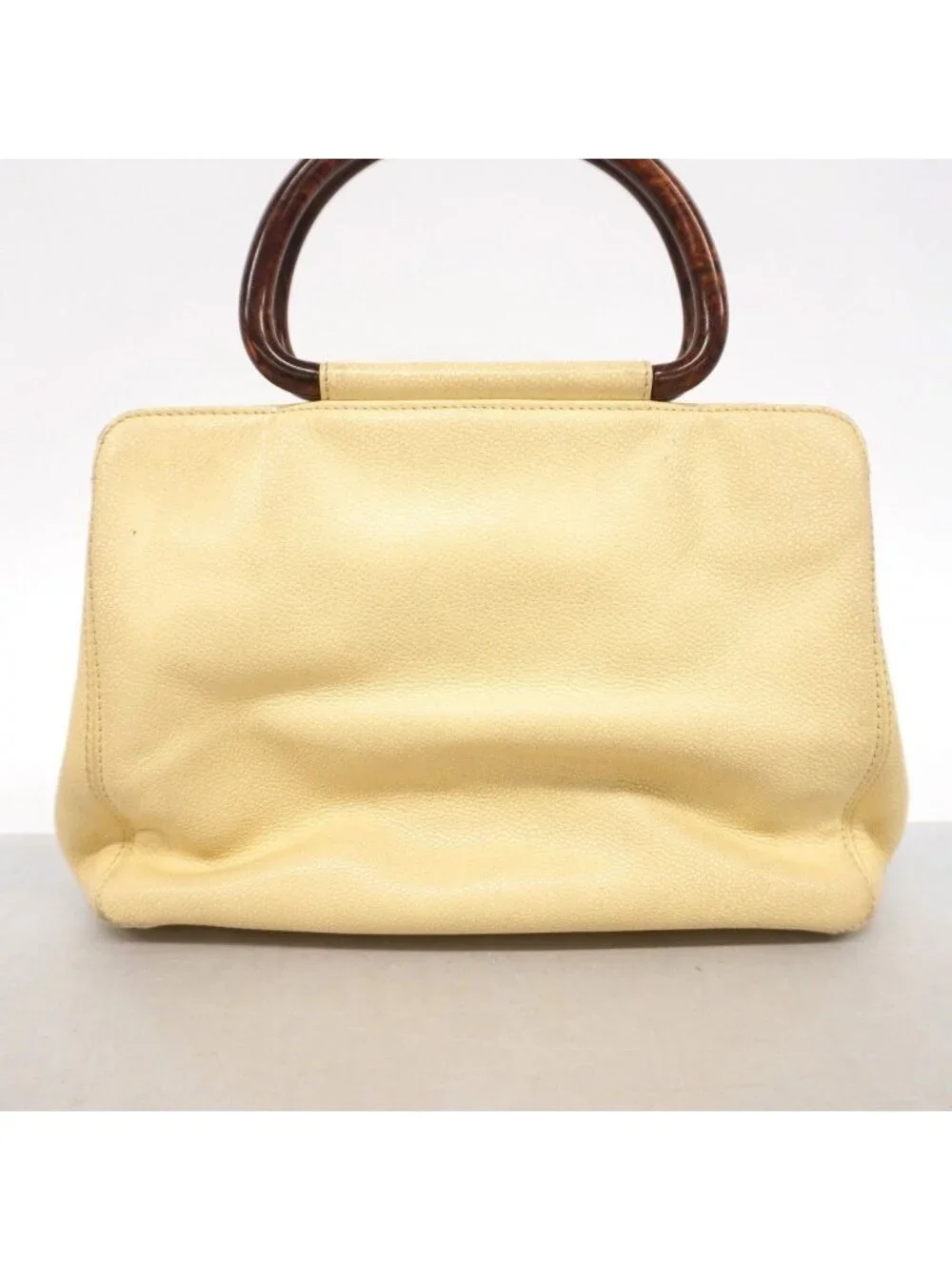 Chanel Handbag Caviar Leather Ivory Gold